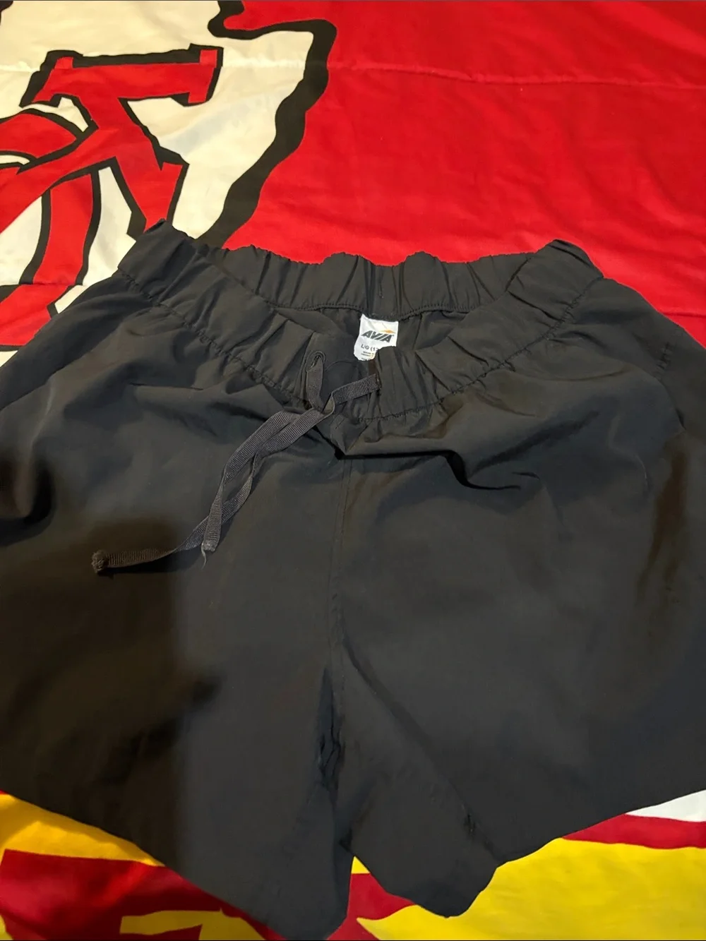 Women’s large Black Pull-On jeans shorts and large Avia black shorts